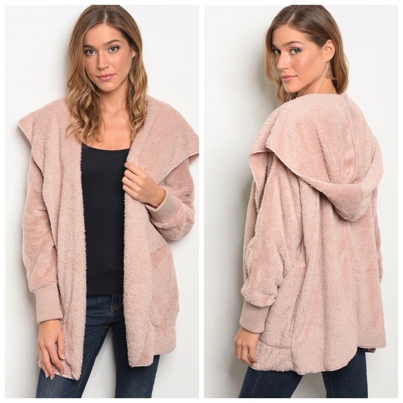 Sherpa jacket with hoodie - One Size - - Picture 2 of 6